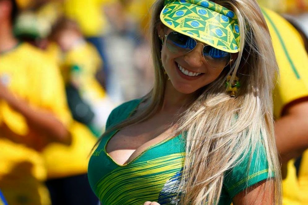 Beautiful and Hot Brazil Supporter