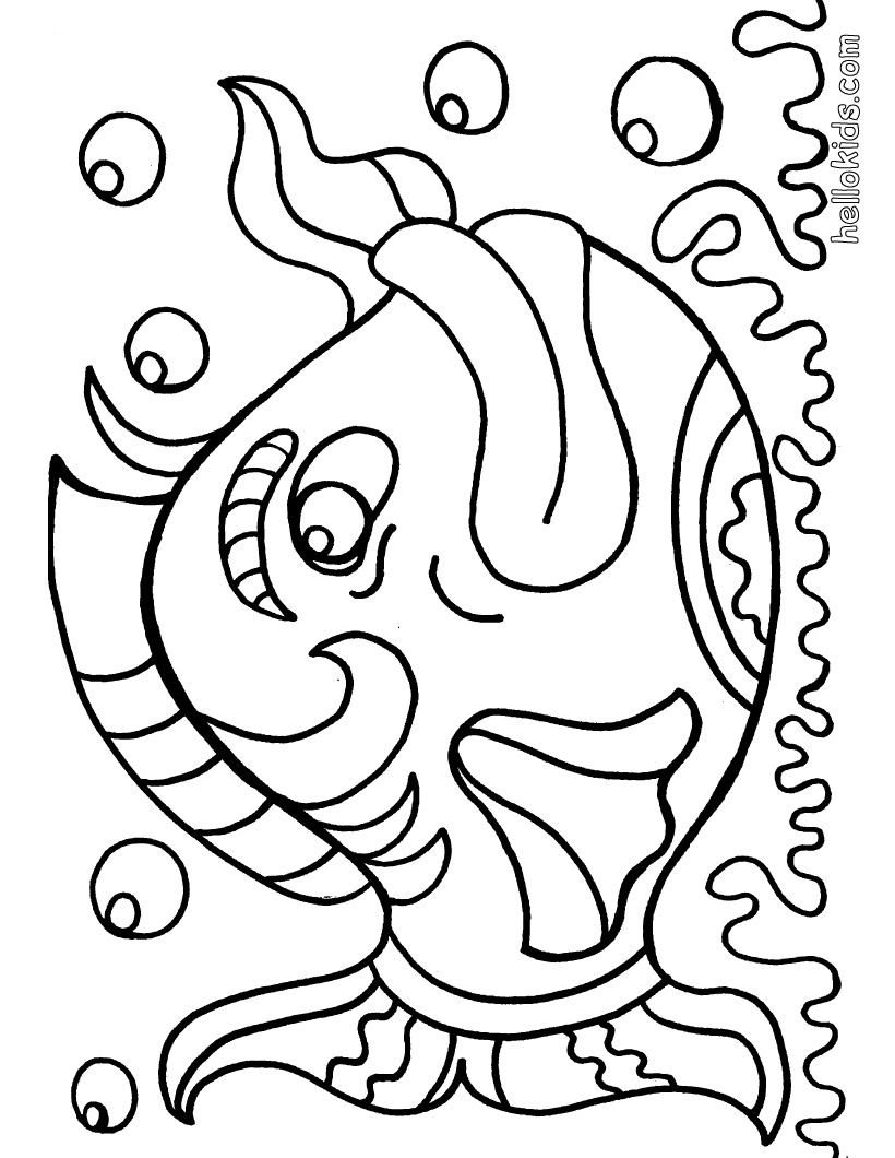 Free Fish Coloring Pages for Kids