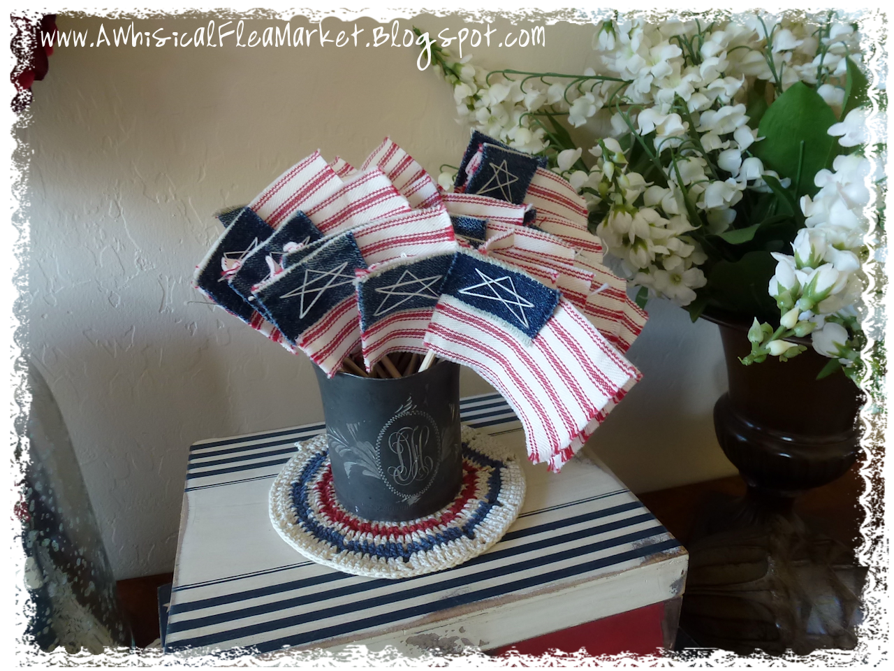 A Whimsical Flea Market: Betsy Ross Wooden Flag Tutorial