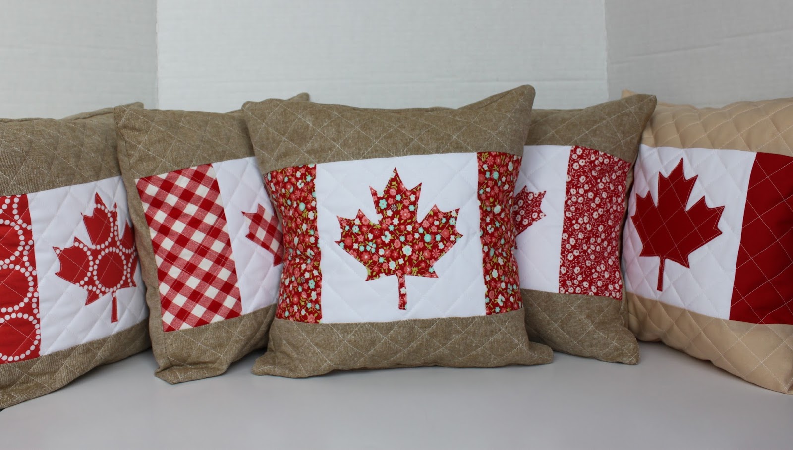 Daydreams of Quilts Quilted Handmade Canadian Flag Pillows