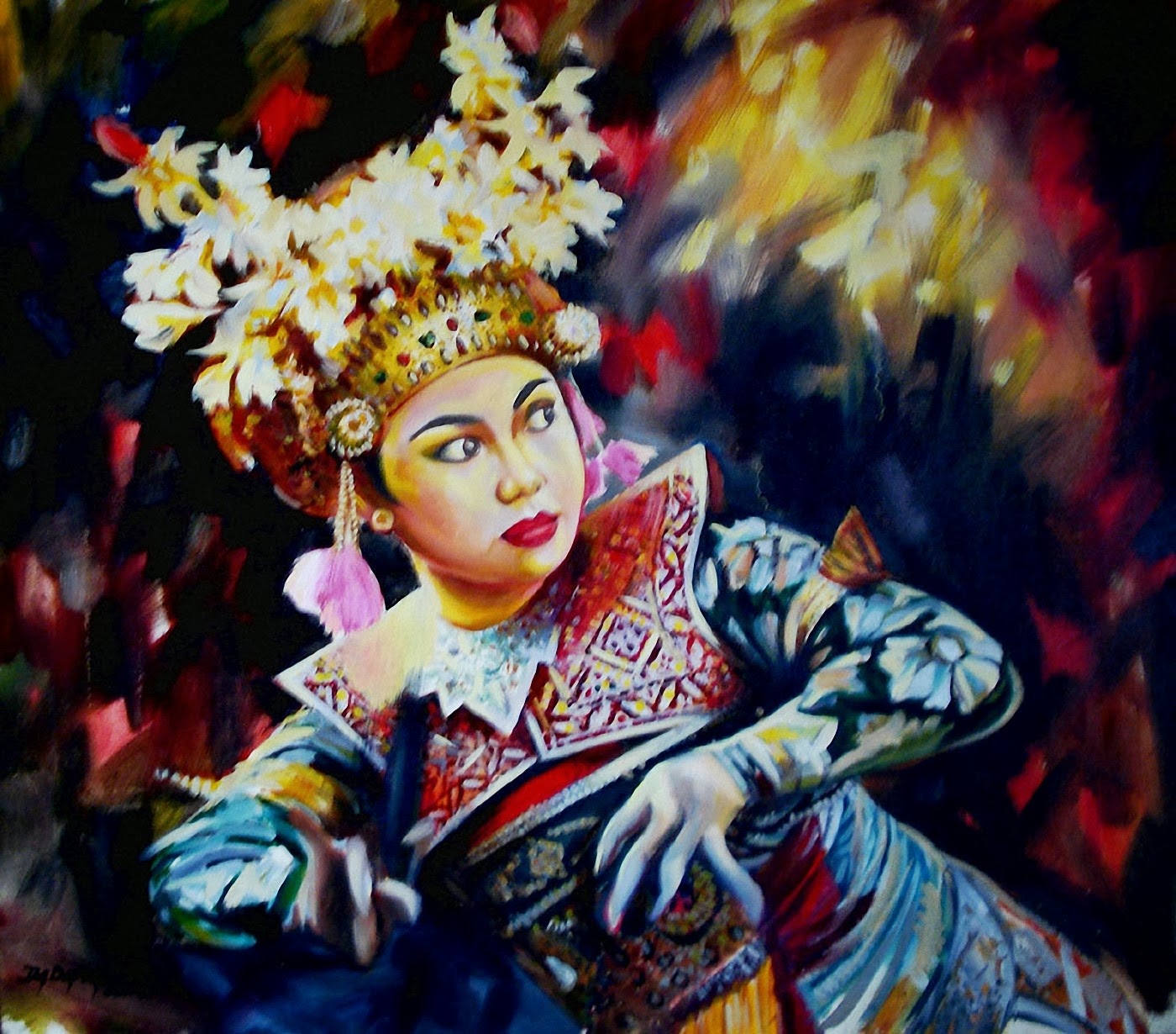 28 Karya  Lukisan  Tarian Bali  yang Artistik Seni Rupa