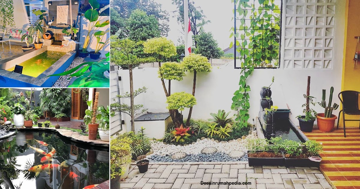 Inspirasi Taman Teras Rumah dengan Kolam Ikan, Rumah Semakin Sejuk