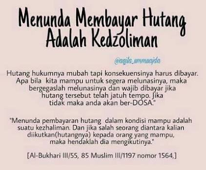 Hadits Tentang Hutang Yang Tidak Dibayar Sumber Ilmu