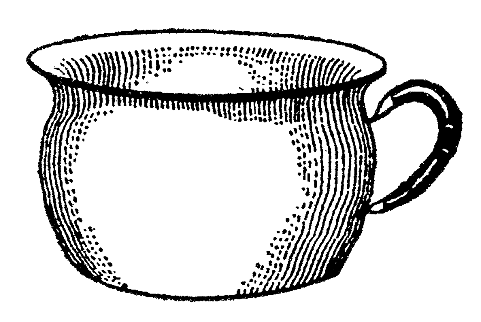 Antique Images Digital Image of Vintage Transfer of Chamber Pot Graphic