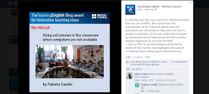 My Blog post Shortlisted by Teaching English-British Council - Innovative Ideas in the classroom