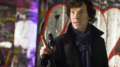 Benedict Cumberbatch as Sherlock Holmes in BBC Sherlock Season 1 Episode 2 The Blind Banker