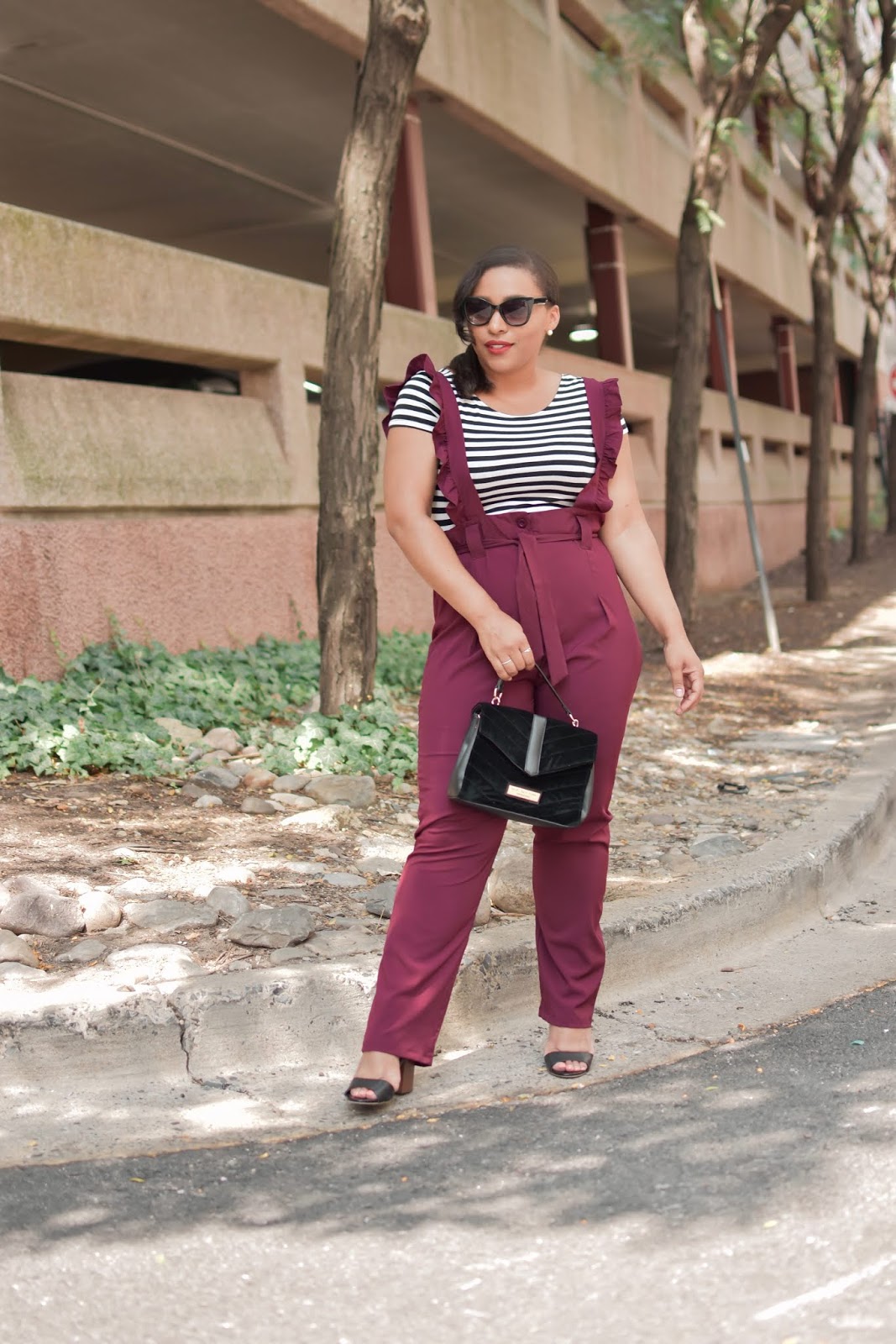 fall fashion, fall outfit ideas, shein, shein clothing review, pattys kloset, jumpsuit, ruffle jumpsuit