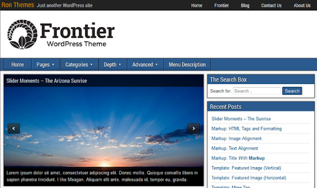 Download Frontier Theme Developed By Ronangelo Ronnel Angelo Free Wp Theme For Multi Purpose Use Wordpress Wp Themes And Blogger Templates 2019 Free download frontier theme developed by