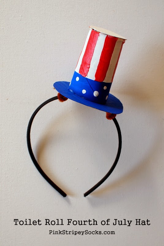 2 DIY Cardboard Fourth of July Hats!