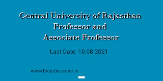 Central University of Rajasthan Recruitment 2021