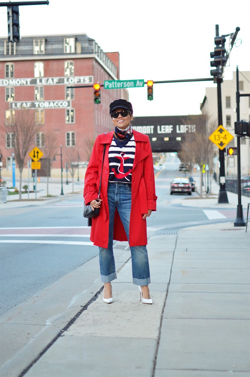 Nautical outfit street style 