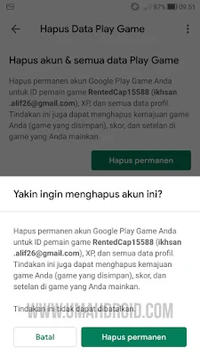 Hapus Data Google Play Games