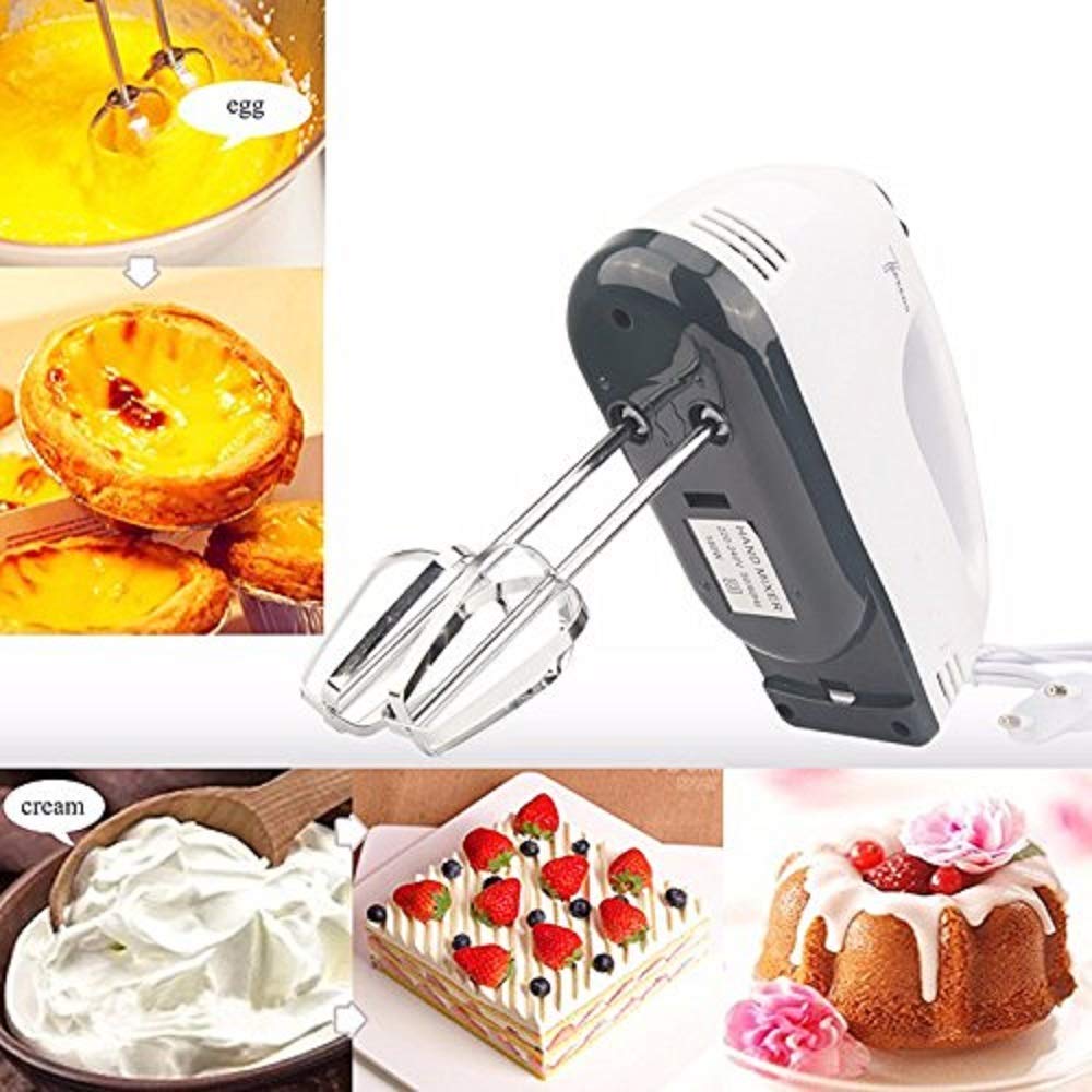 260 WATT Electric Hand Mixer, Egg Beater and Blenders with Chrome Beater 7 Speed Control