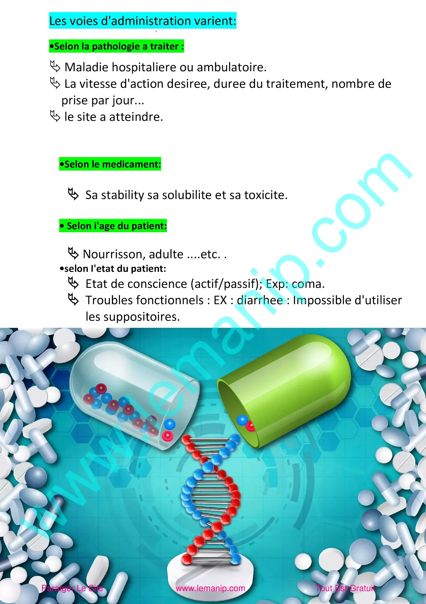 6: Formes pharmaceutiques d'administration des médicaments