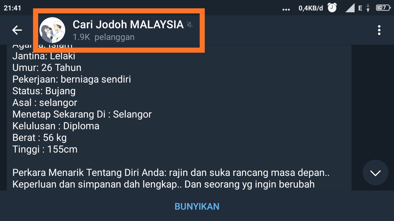 cara membuat hyperlink di telegram