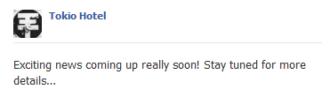 Facebook Oficial dos Tokio Hotel