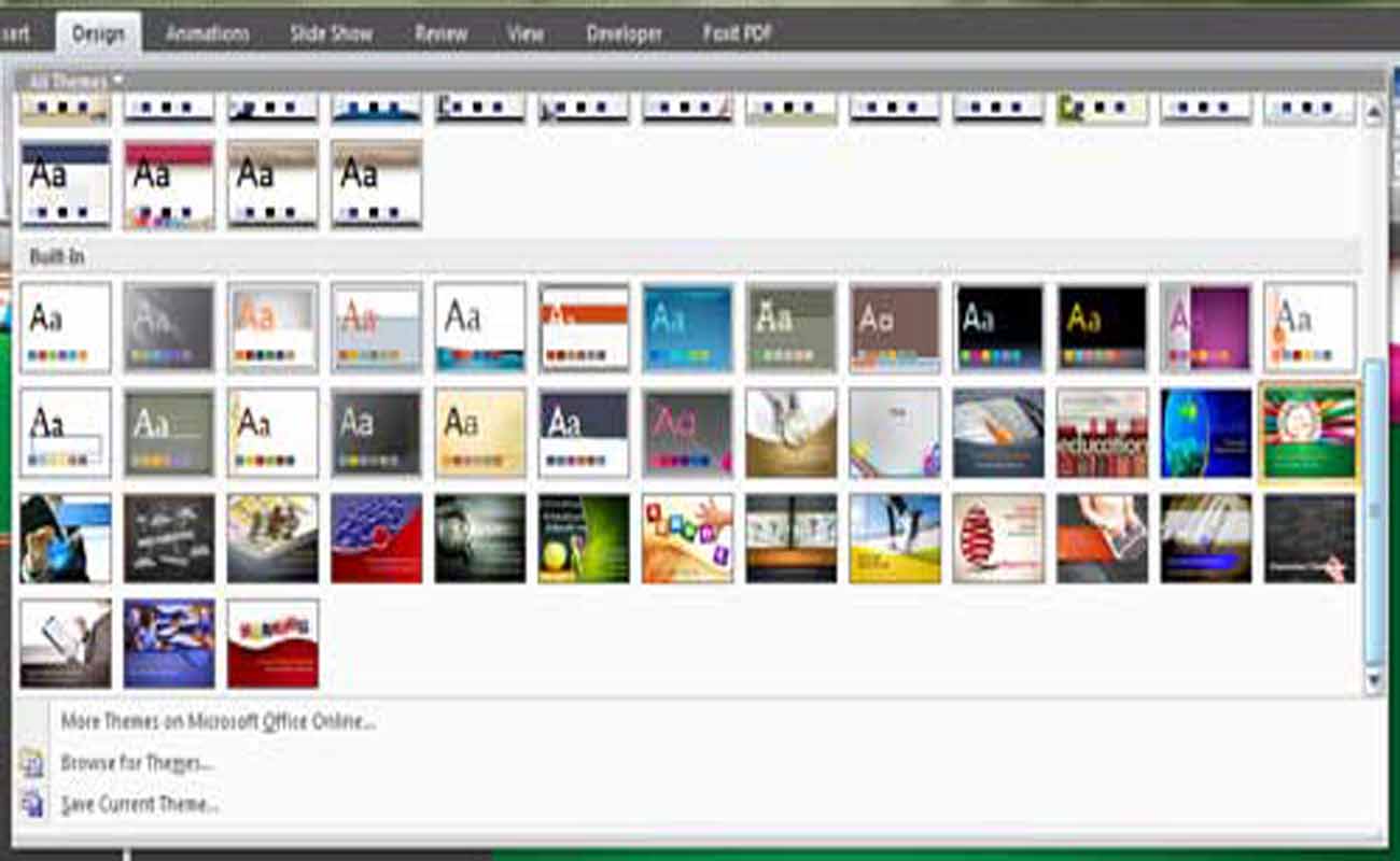The Theme And Background Determine Power Point