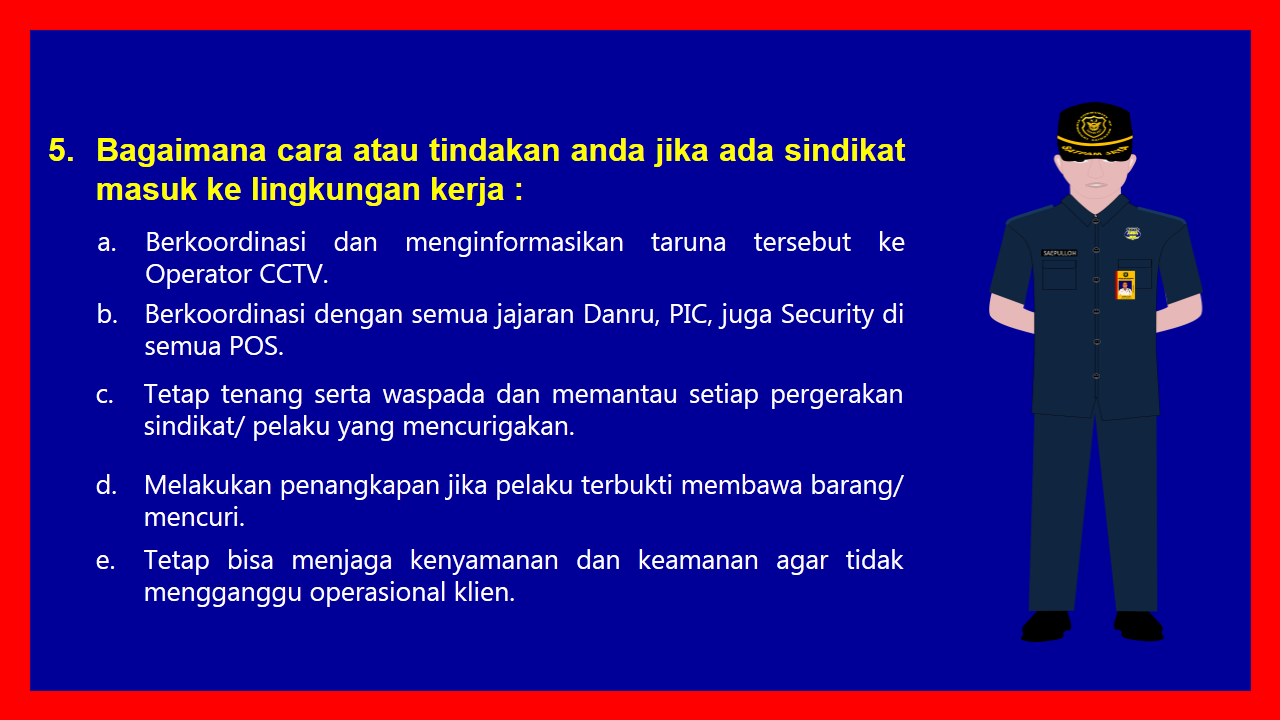 Standar Operasional Prosedur Satpam Security Sop Security Satpam