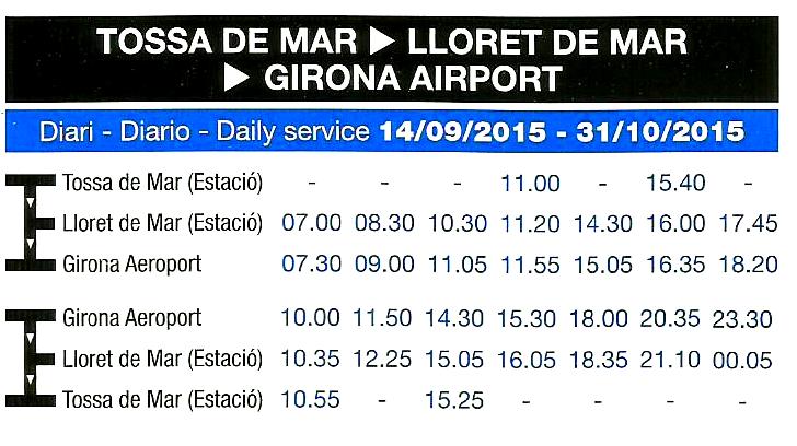 Bus Von Girona Nach Lloret De Mar Lloret de Mar Stuff: Barcelona or Girona Airport transfers