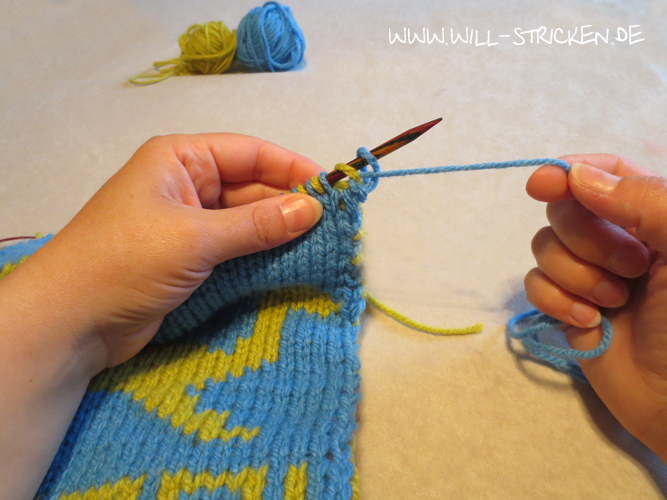 Doubleface stricken, Maschen abketten - Tutorial 5
