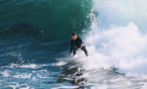 Santa Cruz Surfers Surfing