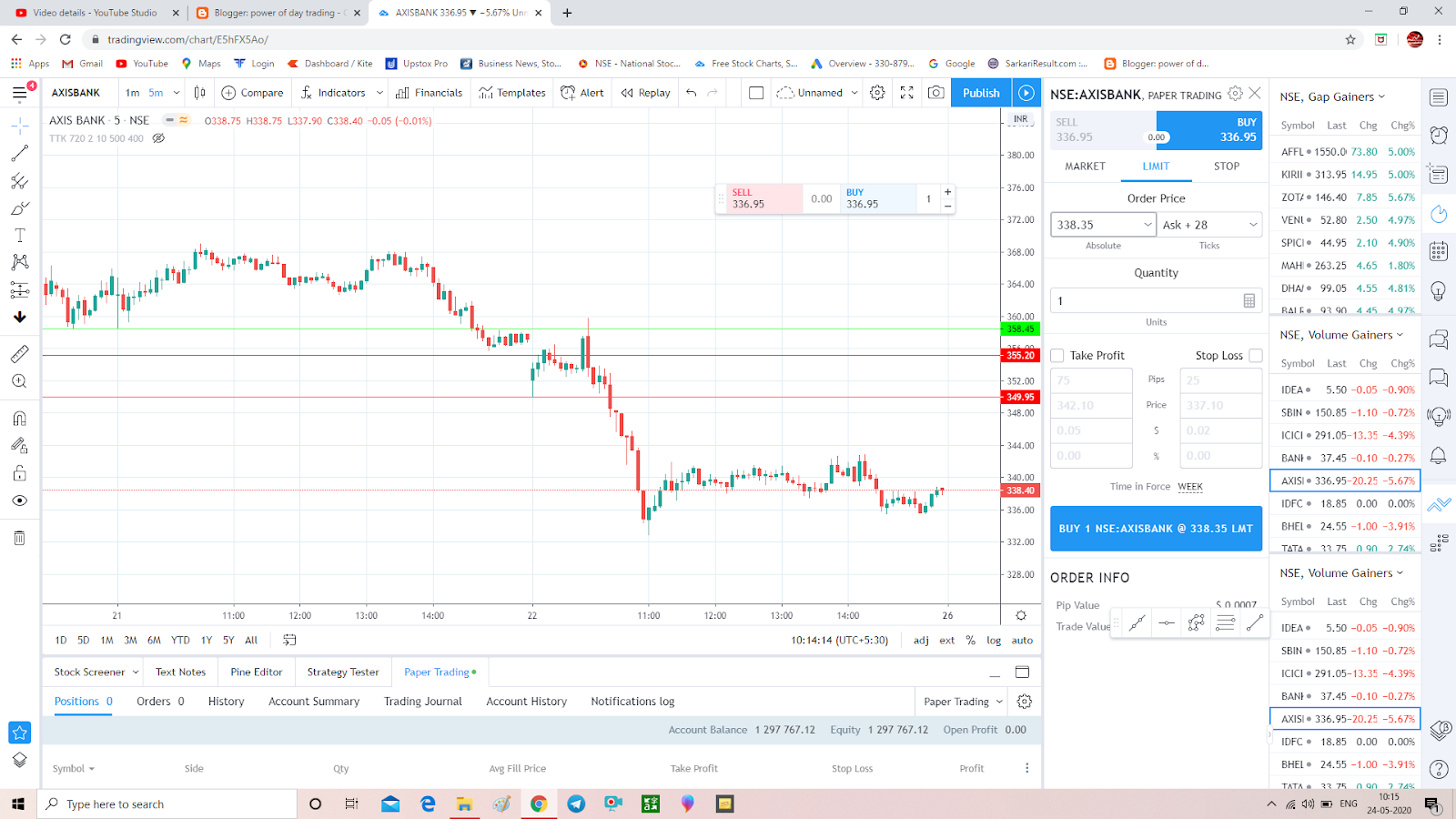 power of day trading: TradingView paper trading