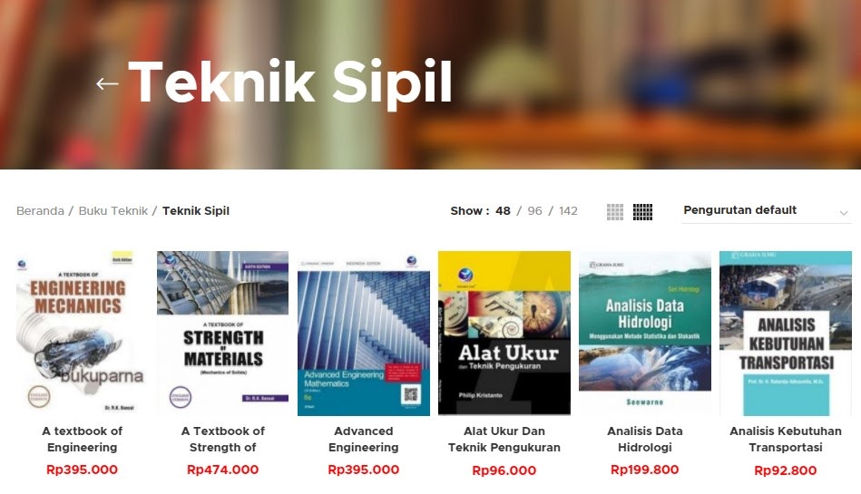 Daftar Buku Buku Teknik Sipil Lengkap Terbaru Distributor Buku