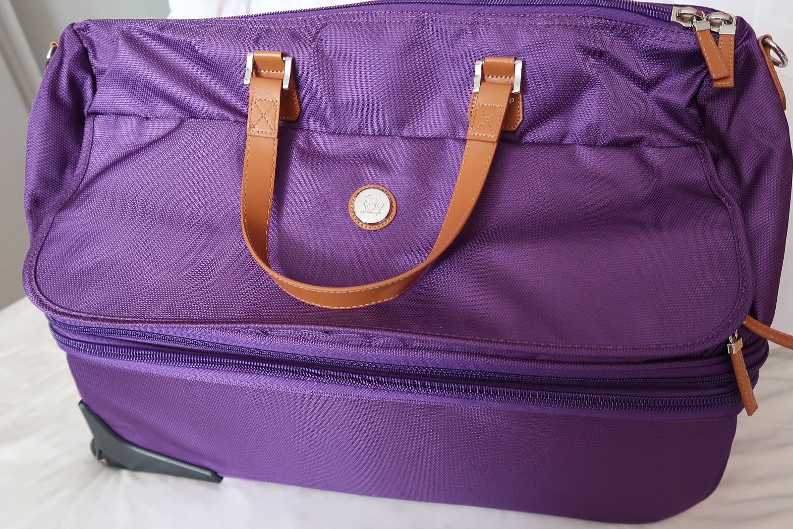 joy mangano double decker duffle