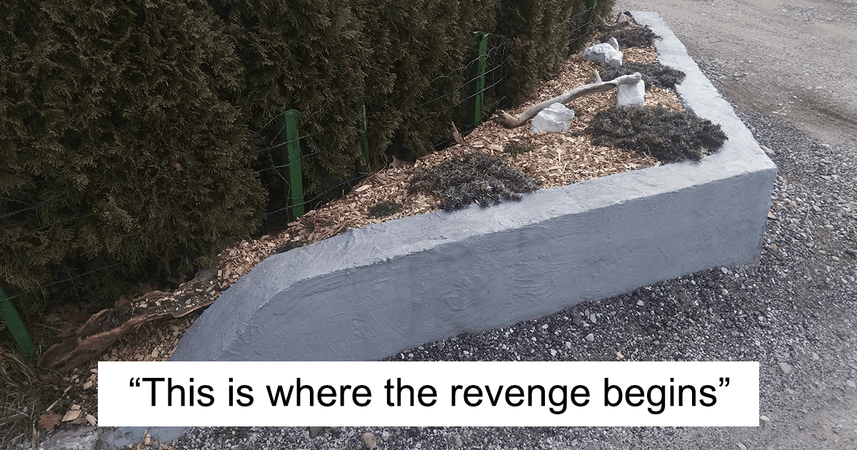 Neighbors Kept Running Over A Family’s Fence, So The Father Replaced It With Concrete, And It Wrecked Eight Of Their Cars