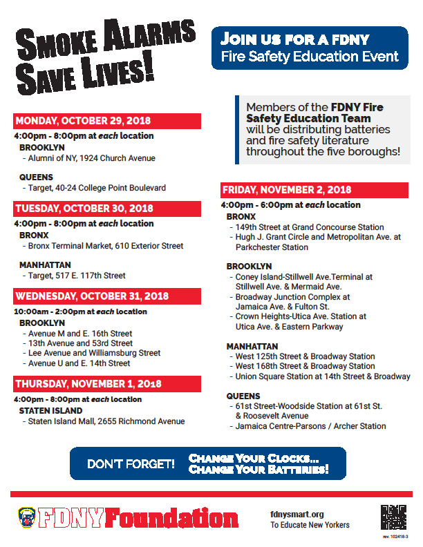 KARMABrooklyn Blog FREE SMOKE ALARM BATTERIES AND FIRE SAFETY LITERATURE