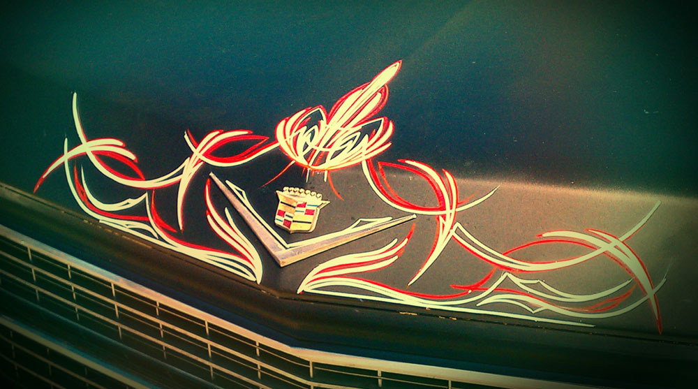 Along For The Ride Paint Me A Line / Pinstriping Hood Art