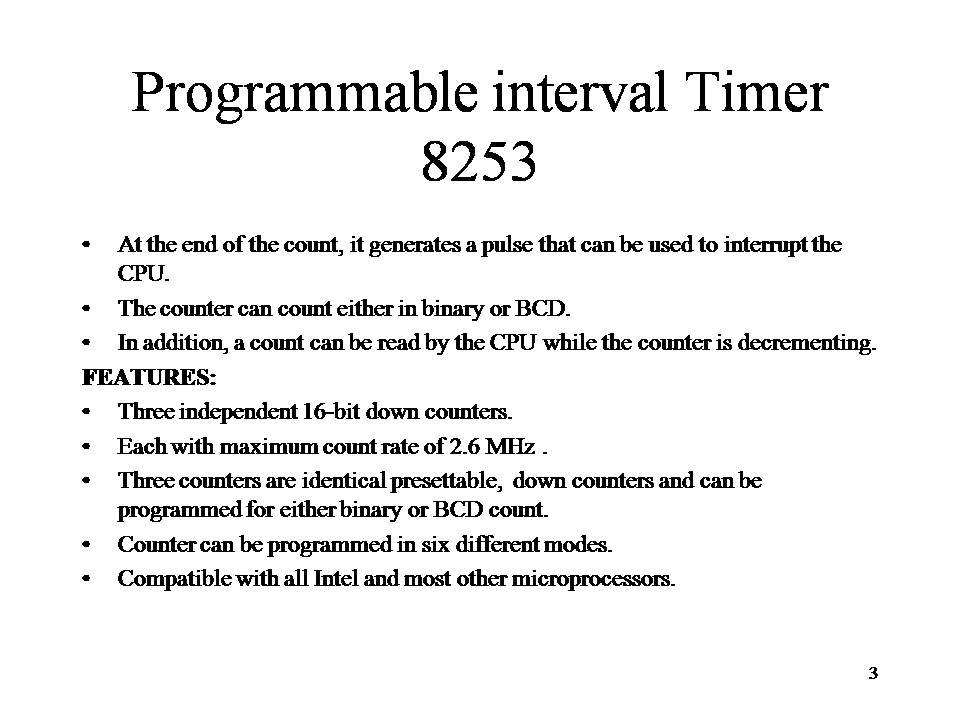 Programmable interval Timer 8253 aTOz