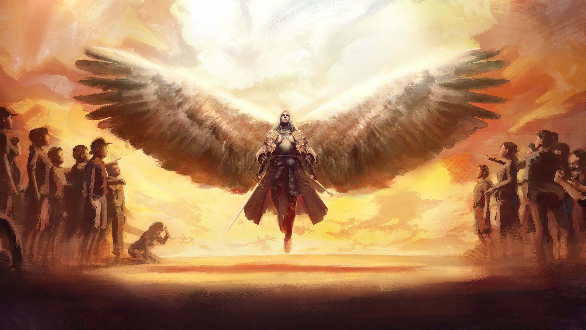 Guardian Angel Fantasy Wallpaper - XFXWallpapers