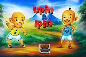 Upin and Ipin on a bus