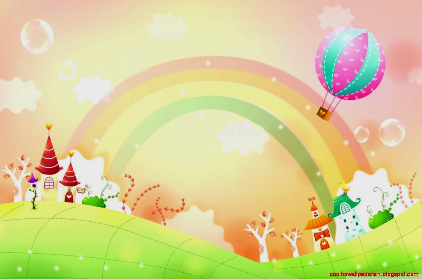 Spring Landscape With Rainbow HD desktop wallpaper  Widescreen