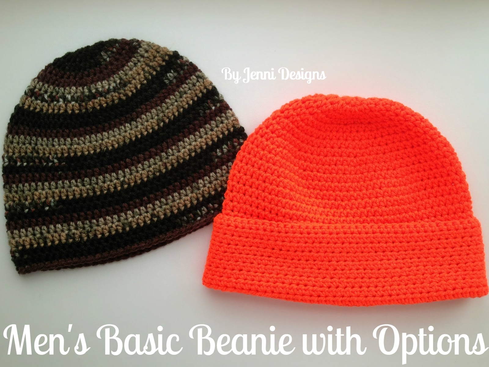 By Jenni Designs Free Crochet Pattern Men s Basic Beanie With Options by-jenni-designs-free-crochet-pattern-men-s-basic-beanie-with-options