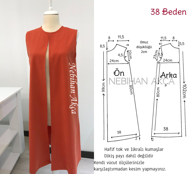 kolay yelek kesimi ve dikimi nebihan akca
