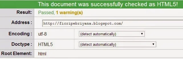1 Warning Saat Validasi HTML5 - Ficri Pebriyana