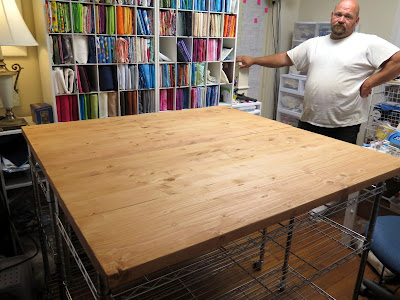 New tables and storage for the quilt studio