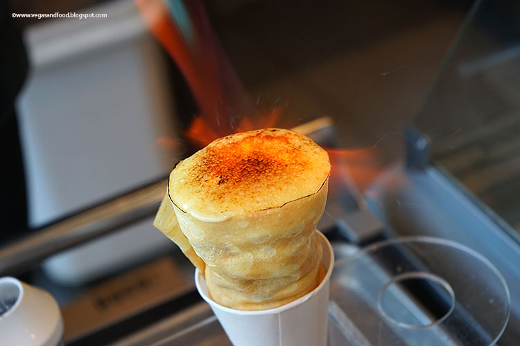 Creme brulee crepe at millet crepe in Sawtelle Vegas and Food