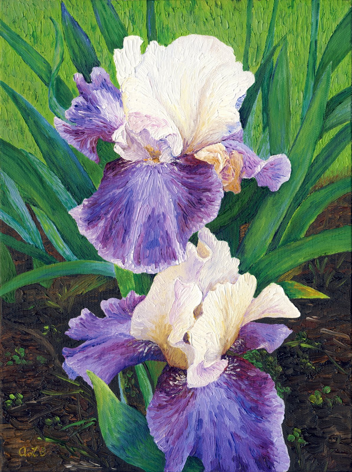 Audra's Oil Paintings Irises III (2011), 9 x 12"