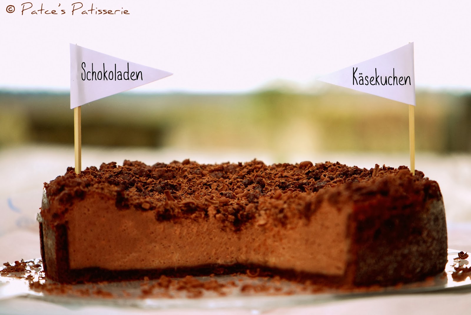 Schokoladen-Käsekuchen mit Streuseln