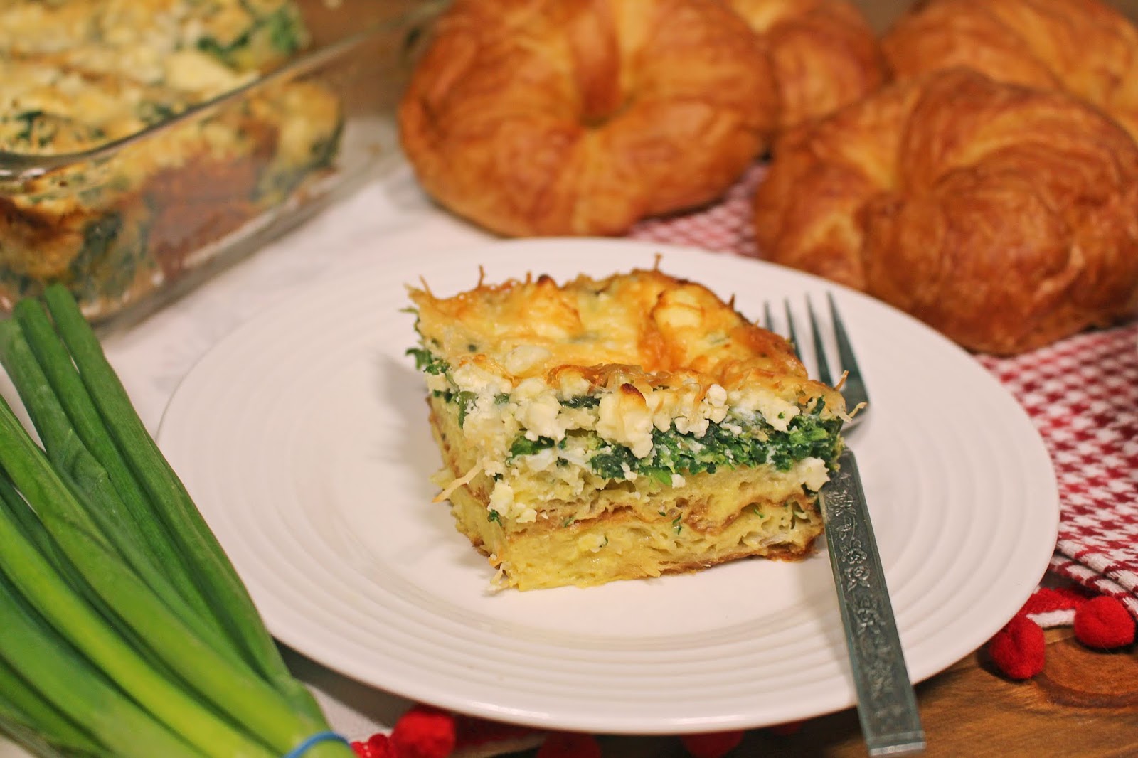 Kylee's Kitchen Spinach & Feta Croissant Strata