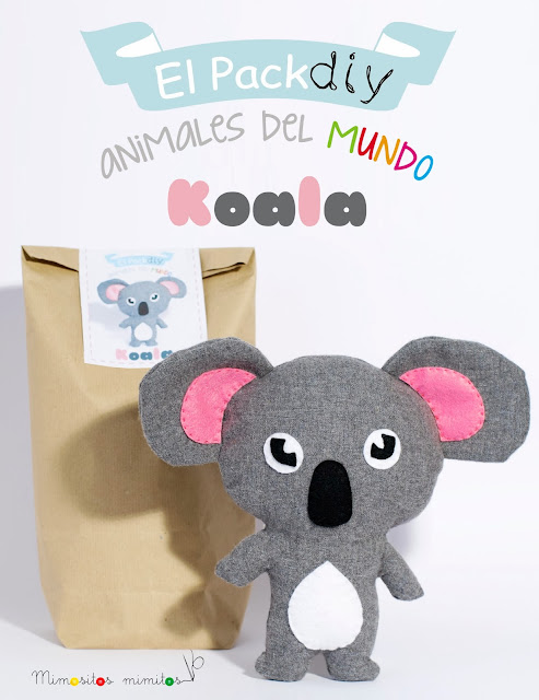kit DIY koala pack tela handmade manualidades 