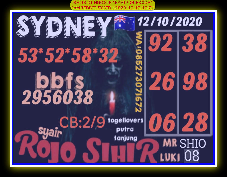 1 New Message Kode Syair Sydney 12 Oktober 2020 Forum Syair Togel Hongkong Singapura Sydney