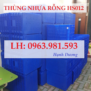 Thùng nhựa rỗng HS012, sóng nhựa HS012, sóng nhựa hở, thùng nhựa hở