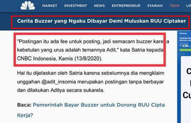 Pemerintah Membantah Lalu Siapa Yang Bayar Buzzer Ruu Cipta Kerja Ken Arok Swarakyat Media