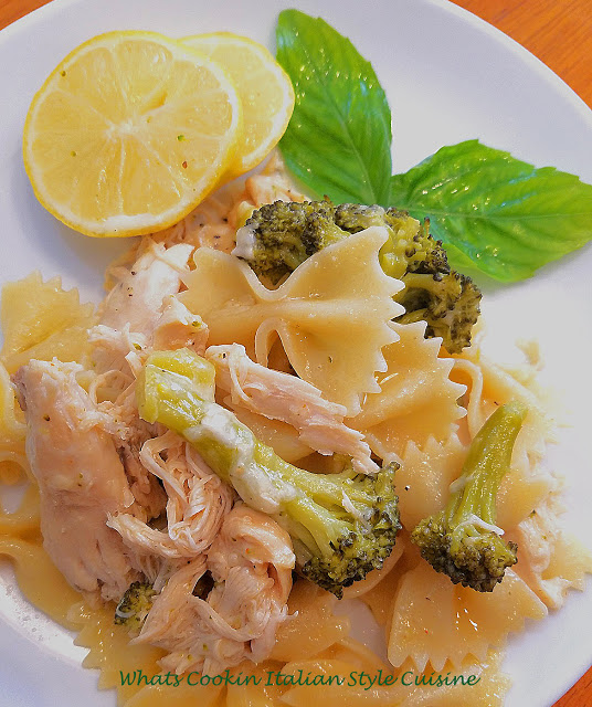 Broccoli Lemon Chicken Bow Tie Pasta What's Cookin' Italian Style Cuisine
