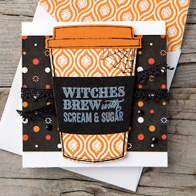 Stampin' Up! Merry Cafe Halloween Witches Brew Mini Card ~ 2017 Holiday Catalog