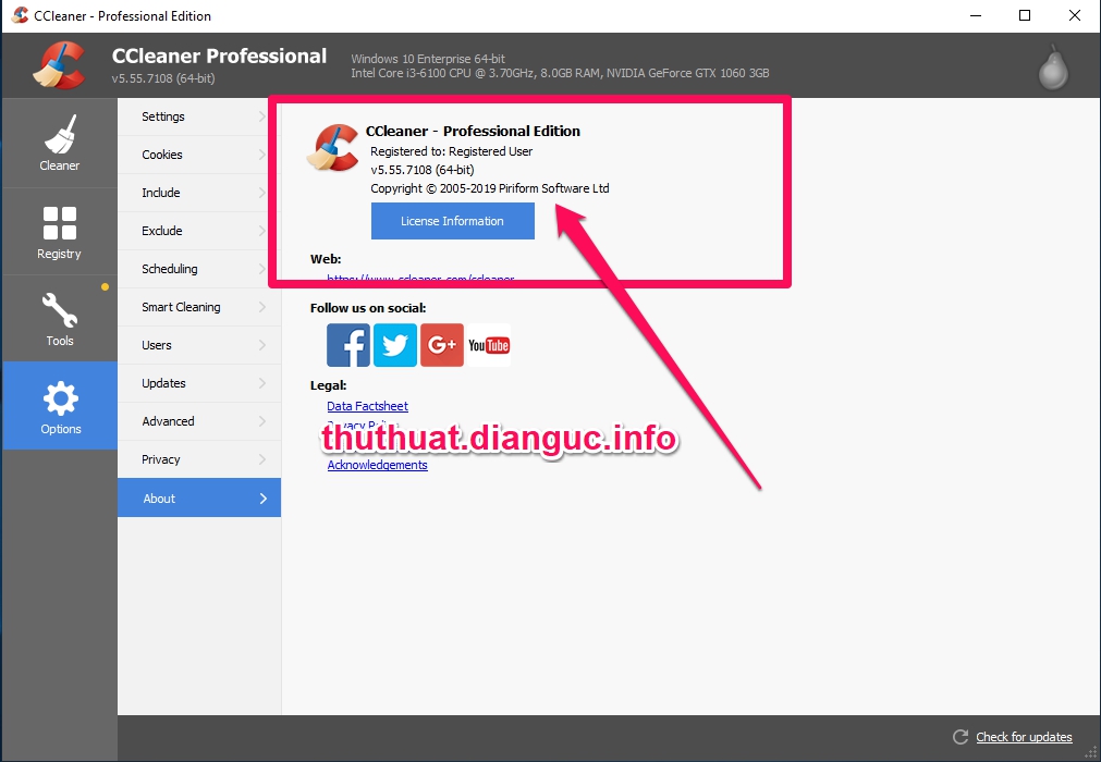Download CCleaner v5.55.7108 Full Key miễn phí mới nhất